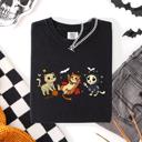 Small Black Adorable Halloween Cats Cozy Autumn Cat Themed Whimsical Feline Nighttime Festival Favorite Comfort Colors Tee