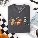 XL Pepper Dark Gray Adorable Halloween Cats Cozy Autumn Cat Themed Whimsical Feline Nighttime Festival Favorite Comfort Colors Tee