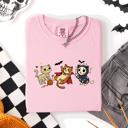 XXL Blossom Light Pink Adorable Halloween Cats Cozy Autumn Cat Themed Whimsical Feline Nighttime Festival Favorite Comfort Colors Tee