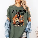 XXXL Moss Dark Green All Men Are Cremated Equally Halloween Witch Feminist Sarcastic Comfort Colors Tee