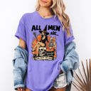 XL Violet Purple All Men Are Cremated Equally Halloween Witch Feminist Sarcastic Comfort Colors Tee