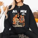 XL Black All Men Are Cremated Equally Witch Halloween Feminist Sarcastic Concept Sweatshirt