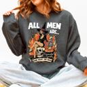 XL Dark Gray Heather All Men Are Cremated Equally Witch Halloween Feminist Sarcastic Concept Sweatshirt