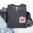 Large Dark Gray Heather Always Late Skeleton Mood Vibe With A Playful Halloween Spirit And Cozy Pocket Detail Pocket Sweatshirt