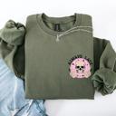 XXL Military Green Always Late Skeleton Mood Vibe With A Playful Halloween Spirit And Cozy Pocket Detail Pocket Sweatshirt