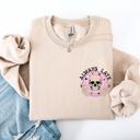 Medium Sand Always Late Skeleton Mood Vibe With A Playful Halloween Spirit And Cozy Pocket Detail Pocket Sweatshirt