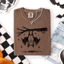 XXL Espresso Cute Bat Halloween Nightfall Spooky Silhouette Adorable Creature Comfort Colors Tee