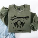  Bat Cute Adorable Halloween Graphic Illustration Cozy Fleece Playful Autumn Nightfall Sweatshirt