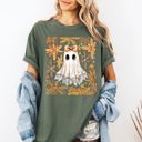 XXL Moss Dark Green Beautiful Halloween, Flowers, Coquette Ghost Artwork Collection Comfort Colors Tee