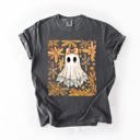 XXXL Pepper Dark Gray Beautiful Halloween, Flowers, Coquette Ghost Artwork Collection Comfort Colors Tee