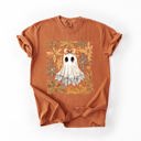 Large Yam Beautiful Halloween, Flowers, Coquette Ghost Artwork Collection Comfort Colors Tee