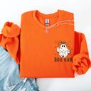 Small Orange Boo Haw Lasso Cowboy Western Halloween Spirit Of The Wild Frontier Classic Western Quote Pocket Sweatshirt