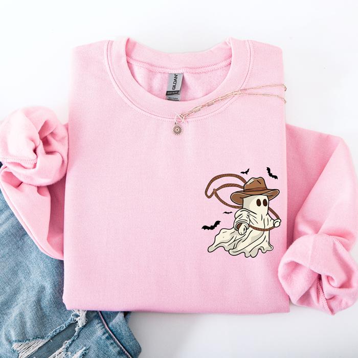 Cowboy Ghost Lasso Halloween Western Vintage Inspired Graphic Retro Iconic Sweatshirt
