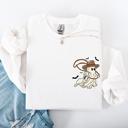 XXXL White Cowboy Ghost Lasso Halloween Western Vintage Inspired Graphic Retro Iconic Sweatshirt
