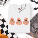 Small White Cute Halloween Ghosts Pattern Coquette Night Parade Limited Edition Comfort Colors Tee