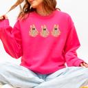 XXL Crunchberry Bright Pink Cute Halloween Ghosts Pattern Coquette Cozy Autumn Nights Spooky Seasonal Print Collection Sweatshirt