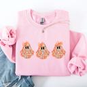 Small Light Pink Cute Halloween Ghosts Pattern Coquette Cozy Autumn Nights Spooky Seasonal Print Collection Sweatshirt