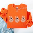 XXXL Orange Cute Halloween Ghosts Pattern Coquette Cozy Autumn Nights Spooky Seasonal Print Collection Sweatshirt
