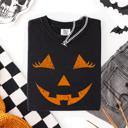 XXXL Black Cute Jack O Lantern Halloween Theme Cozy Silhouette Illustration Seasonal Colorful Edition Comfort Colors Tee