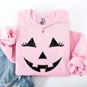  Cute Jack O Lantern Halloween Seasonal Limited Edition Cozy Pumpkin Face Sweatshirt