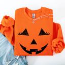 XXXL Orange Cute Jack O Lantern Halloween Seasonal Limited Edition Cozy Pumpkin Face Sweatshirt