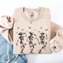 XXL Sand Dancing Cowboy Skeletons Halloween Bats Western Night Parade Cozy Graphic Sweatshirt