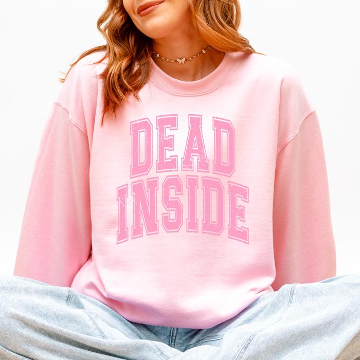 Dead Inside Mood Halloween Vibes Autumn Night Fashion Statement Cozy Graphic Edition Sweatshirt