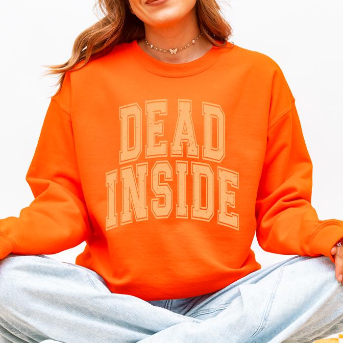 Dead Inside Mood Halloween Vibes Autumn Night Fashion Statement Cozy Graphic Edition Sweatshirt