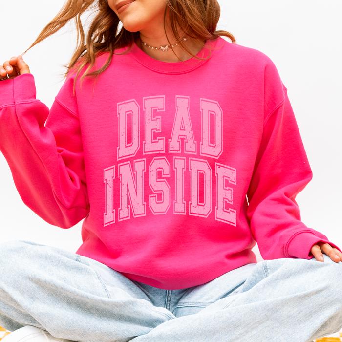 Dead Inside Mood Halloween Vibes Autumn Night Fashion Statement Cozy Graphic Edition Sweatshirt