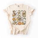 Medium Ivory Cream Ghost Cowboys Halloween Bats Spooky Western Outlaws Under Moonlit Sky With Whimsical Ghost Town Charm Comfort Colors Tee
