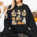 Large Black Ghost Cowboys Halloween Bats Spooky Gothic Nightfall Collection Limited Edition Sweatshirt