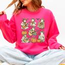 Small Crunchberry Bright Pink Ghost Cowboys Halloween Bats Spooky Gothic Nightfall Collection Limited Edition Sweatshirt