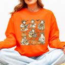 Small Orange Ghost Cowboys Halloween Bats Spooky Gothic Nightfall Collection Limited Edition Sweatshirt