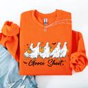 XL Orange Goose Sheet Halloween Trick Or Treat Graphic Design For Cozy Seasonal Nights Sweatshirt