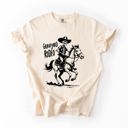 XXL Ivory Cream Graveyard Rodeo, Cowboy Skeleton, Halloween Comfort Colors Tee