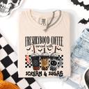 XL Ivory Cream Freshly Boo'd Halloween Coffee Witch Spooky Cozy Night Vibes Graphic Comfort Colors Tee