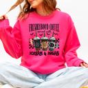 Small Crunchberry Bright Pink Halloween Coffee Freshly Boo'd Witch Spooky Nighttime Cozy Autumn Vibes Sweatshirt