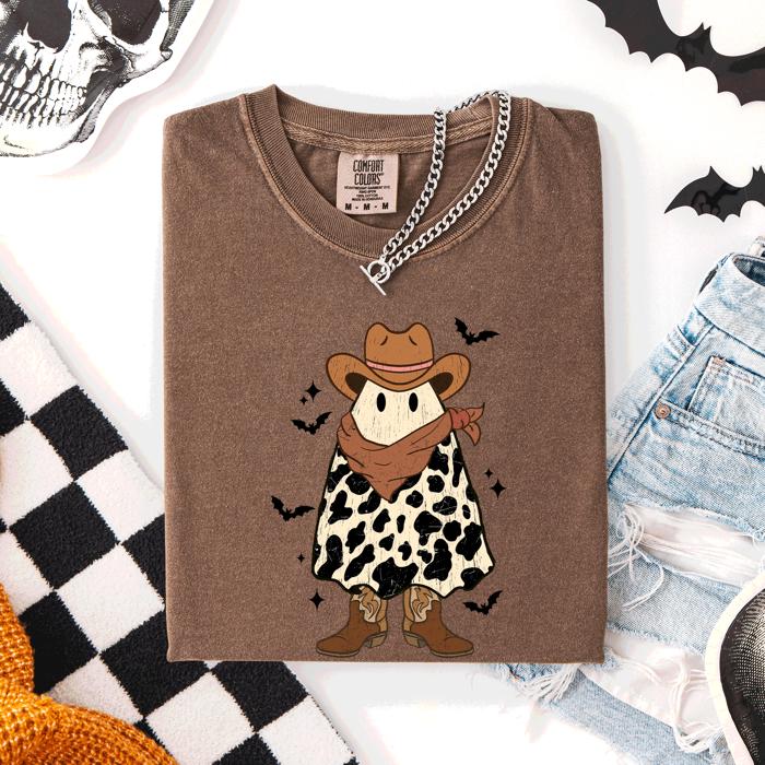 Halloween Ghost Cowboy Western Country Rodeo Night Edition Vintage Limited Edition Comfort Colors Tee
