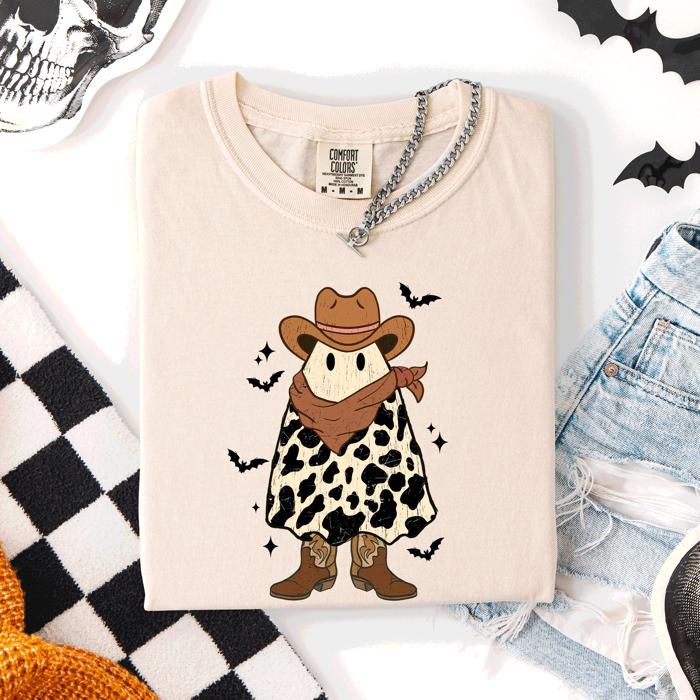 Halloween Ghost Cowboy Western Country Rodeo Night Edition Vintage Limited Edition Comfort Colors Tee