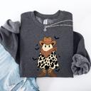  Halloween Ghost Cowboy Western Country Spirit Autumn Night Graphic Cozy Vintage Sweatshirt