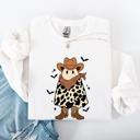 Large White Halloween Ghost Cowboy Western Country Spirit Autumn Night Graphic Cozy Vintage Sweatshirt