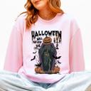 XXL Light Pink Halloween Will Never Die Spooky Jack O Lantern Pumpkin Haunted Autumn Night Graphic Illustration Collection Sweatshirt