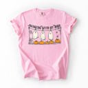 Large Blossom Light Pink Hanging With My Boos Ghosts Halloween Spirits And Grinning Pumpkins For A Spooky Fun Night Comfort Colors Tee