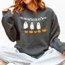  Hanging With My Boos Ghosts Halloween Spooky Seasonal Pumpkins Cozy Graphic Sweatshirt