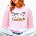 XXL Light Pink Hanging With My Boos Ghosts Halloween Spooky Seasonal Pumpkins Cozy Graphic Sweatshirt