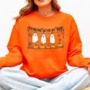 XXL Orange Hanging With My Boos Ghosts Halloween Spooky Seasonal Pumpkins Cozy Graphic Sweatshirt