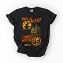  Haunted House Halloween Retro Spooky Witch Nightscape Limited Edition Collection Comfort Colors Tee