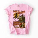XXXL Blossom Light Pink Haunted House Halloween Retro Spooky Witch Nightscape Limited Edition Collection Comfort Colors Tee
