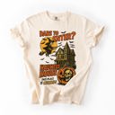 XL Ivory Cream Haunted House Halloween Retro Spooky Witch Nightscape Limited Edition Collection Comfort Colors Tee
