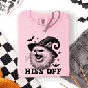 Medium Blossom Light Pink Hiss Off Cat Halloween Witch Funny For Cat Lovers And Halloween Enthusiasts Comfort Colors Tee